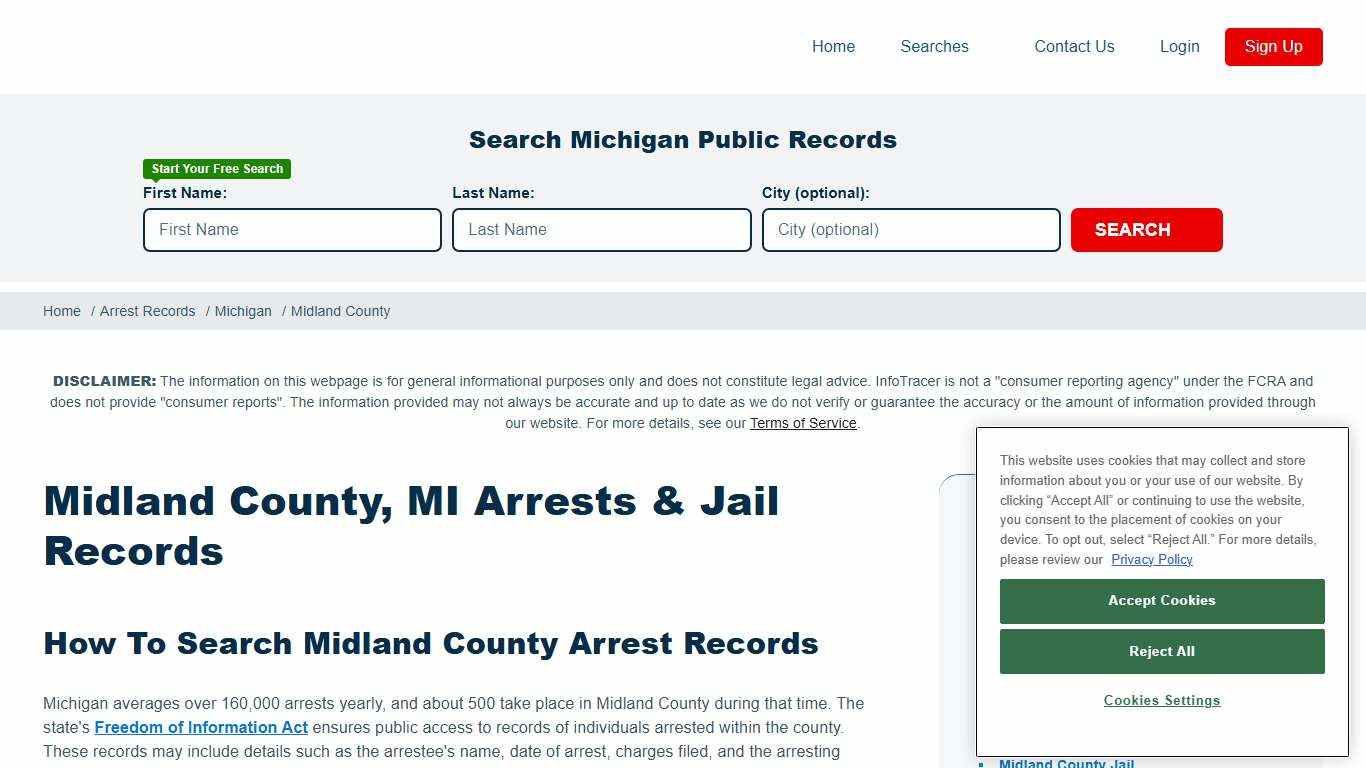 Midland County, MI Arrests & Jail Records